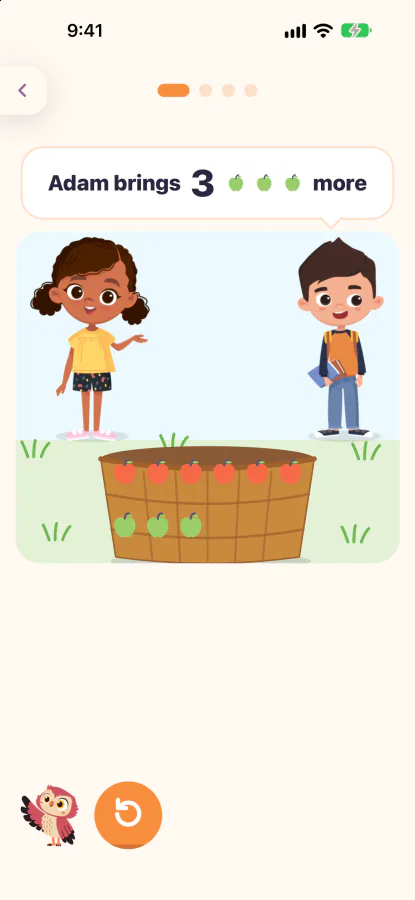 Adam brings 3 more apples to Zuri's basket