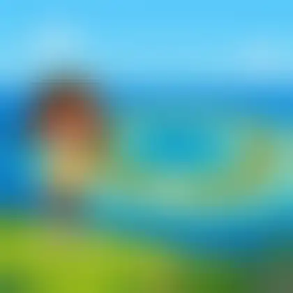 Picture of the word atoll for children
