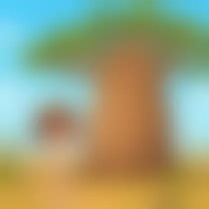 Picture of the word baobab for children
