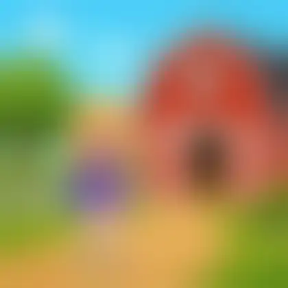 Picture of the word barn for children