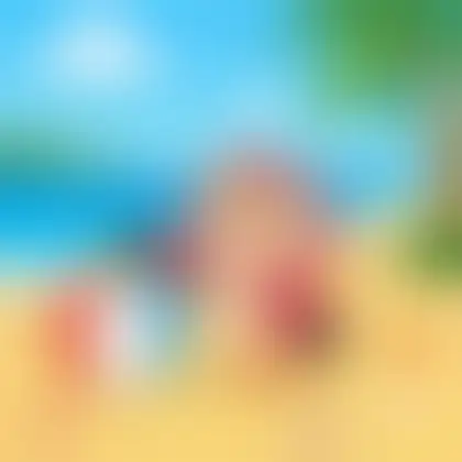 Picture of the word beach ball for children
