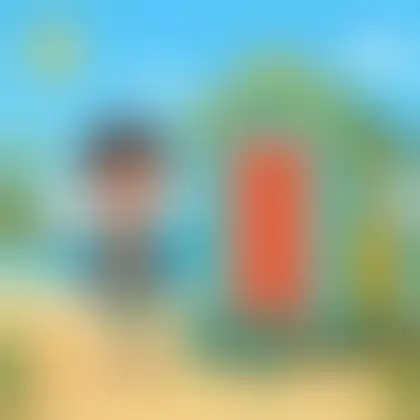 Picture of the word beach hut for children