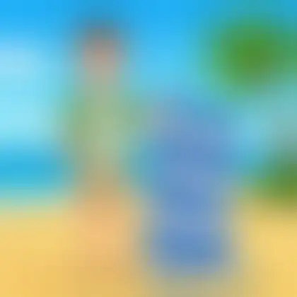 Picture of the word beach towel for children