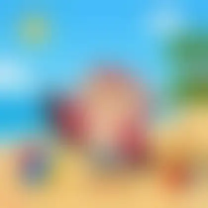 Picture of the word beach for children