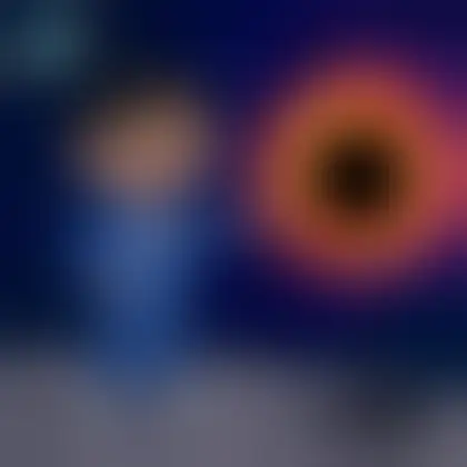 Picture of the word black hole for children