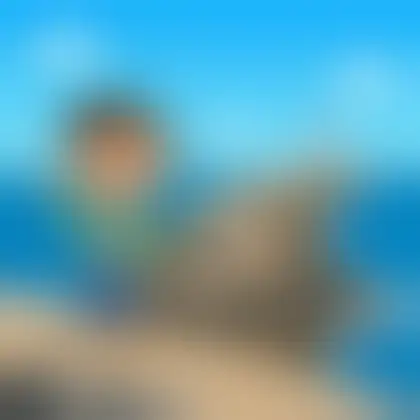 Picture of the word breakwater for children
