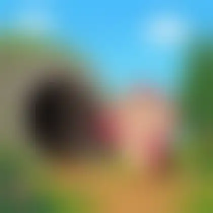 Picture of the word cave for children