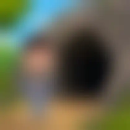 Picture of the word cavern for children