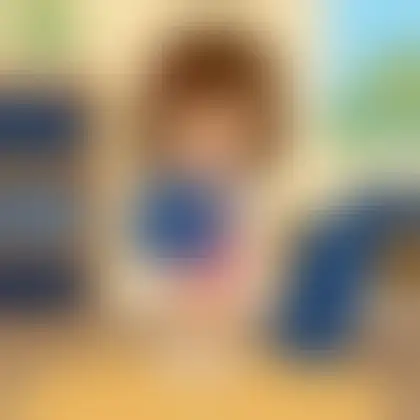 Picture of the word denim for children