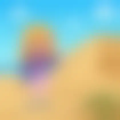 Picture of the word dune for children