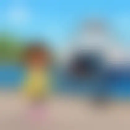 Picture of the word ferry for children
