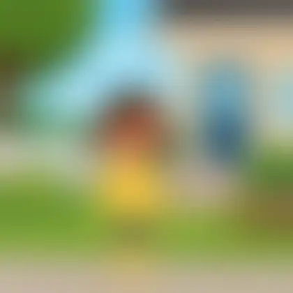 Picture of the word front yard for children
