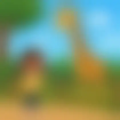 Picture of the word giraffe for children