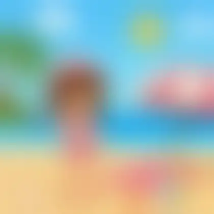 Picture of the word July for children