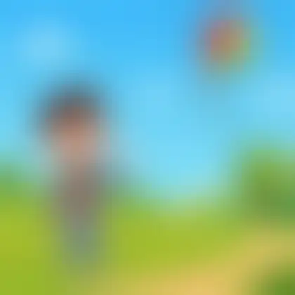 Picture of the word kite flying for children