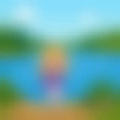 Picture of the word lake for children