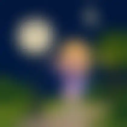 Picture of the word midnight for children