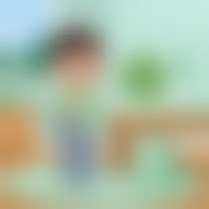 Picture of the word mint green for children
