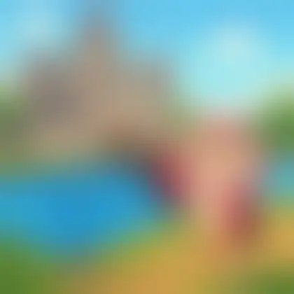 Picture of the word moat for children