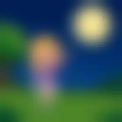 Picture of the word moon for children
