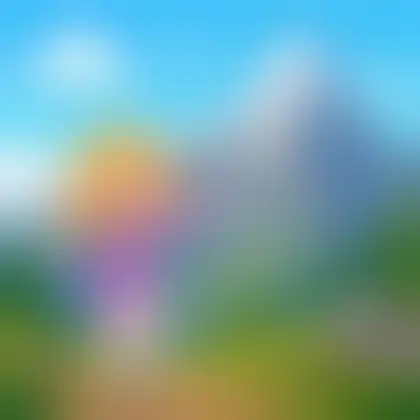 Picture of the word mountain for children