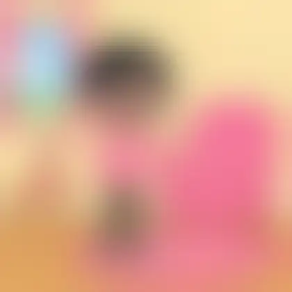 Picture of the word pink for children
