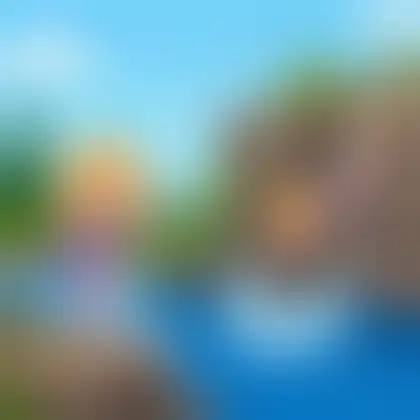 Picture of the word plunge for children