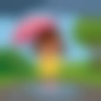 Picture of the word rain for children