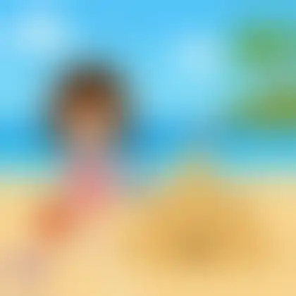 Picture of the word sandcastle for children