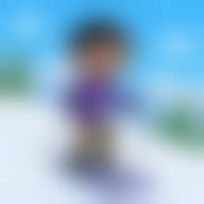 Picture of the word skiing for children