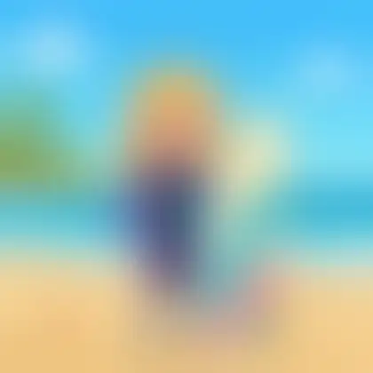 Picture of the word surf for children