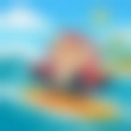 Picture of the word surfing for children