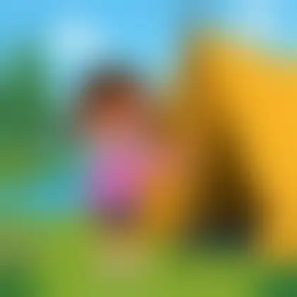 Picture of the word tent pole for children