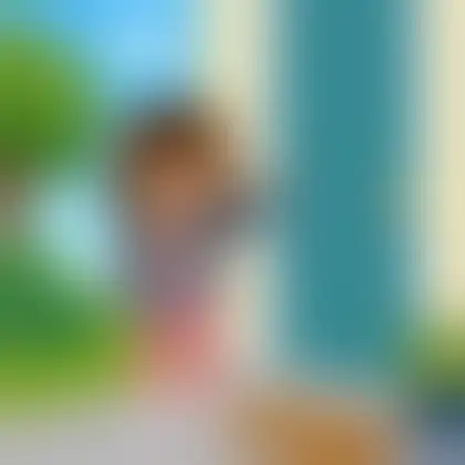 Picture of the word visit for children