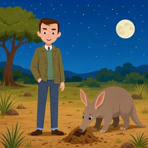 Picture of the word aardvark for children