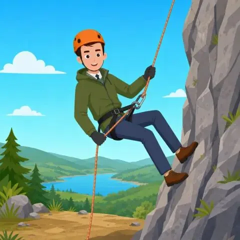 Picture of the word abseil for children