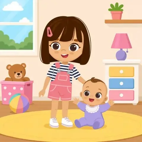 Picture of the word baby for children