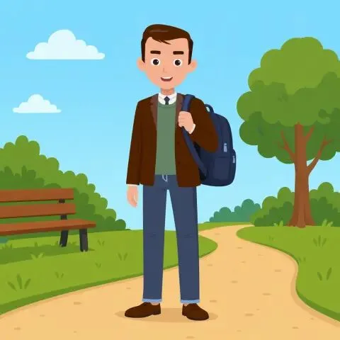 Picture of the word backpack for children