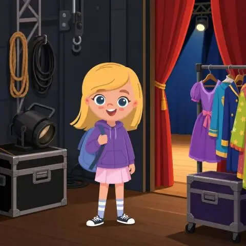 Picture of the word backstage for children