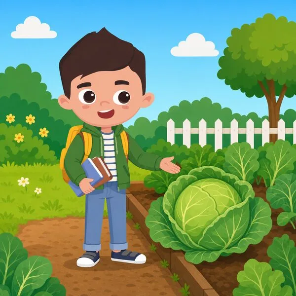 Picture of the word cabbage for children