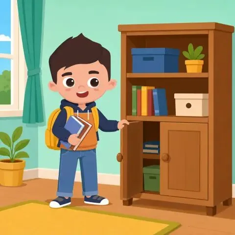 Picture of the word cabinet for children