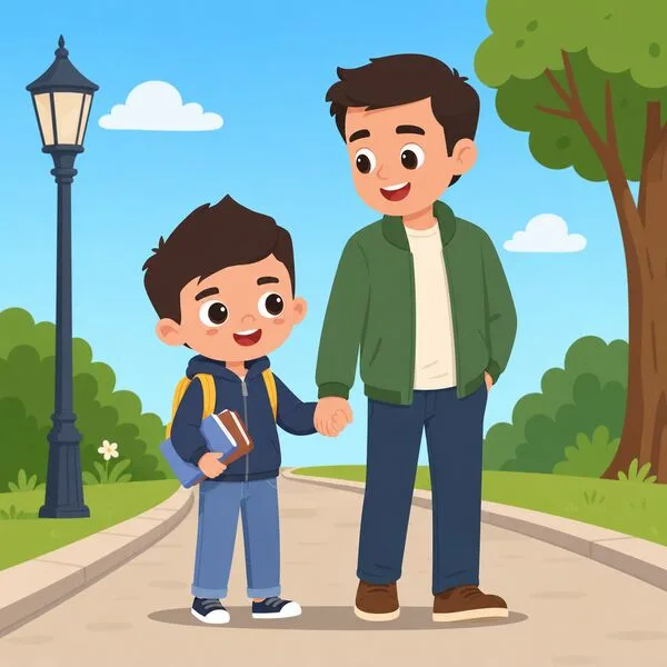 Picture of the word dad for children