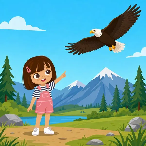 Picture of the word eagle for children