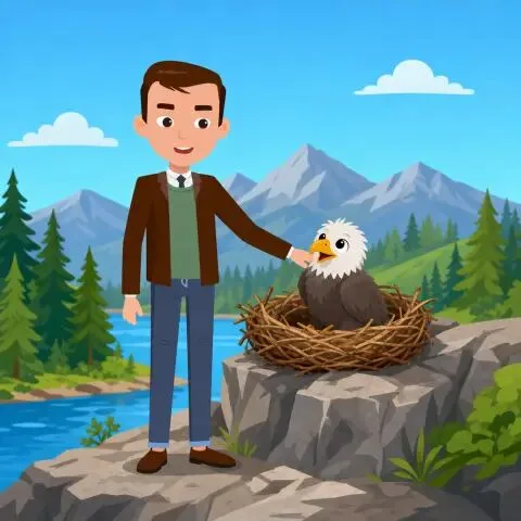 Picture of the word eaglet for children