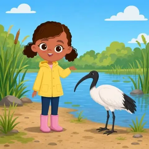 Picture of the word ibis for children