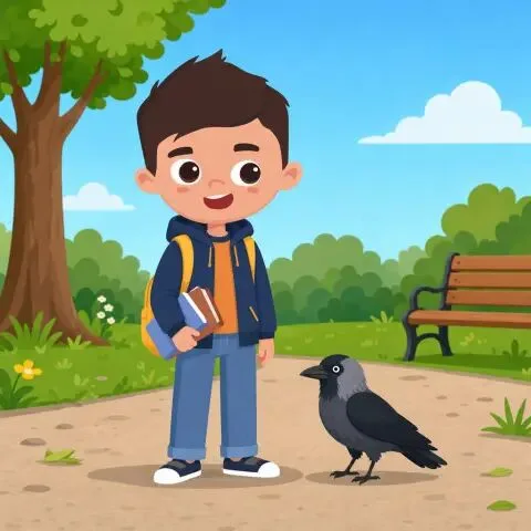 Picture of the word jackdaw for children