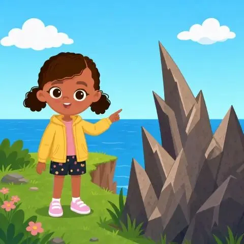 Picture of the word jagged for children