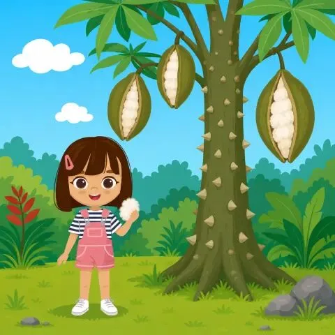 Picture of the word kapok for children