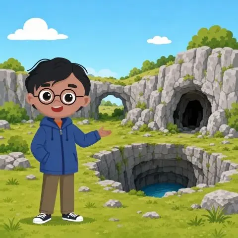 Picture of the word karst for children