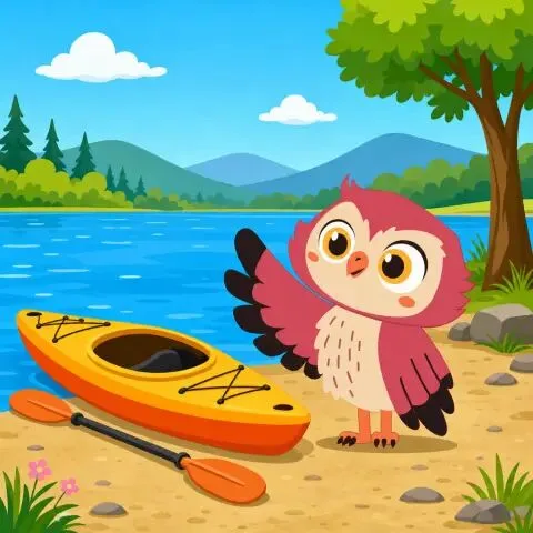 Picture of the word kayak for children